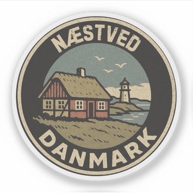 Pegatina Næstved, Dinamarca Danmark (Anverso)