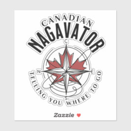Pegatina Nagavator canadiense te dice a dónde ir