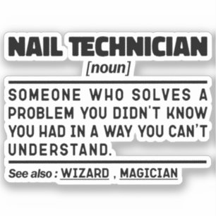Pegatina Nail Technician Noun Makeup Artsit Apreciación