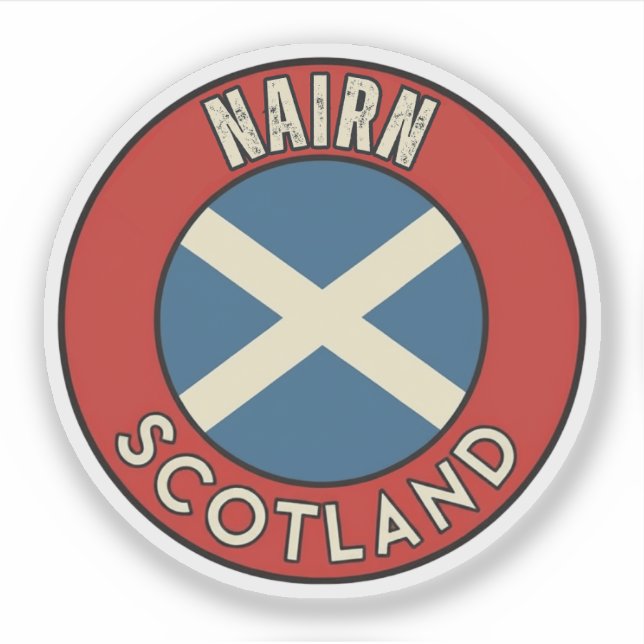 Pegatina Nairn, Escocia (Anverso)