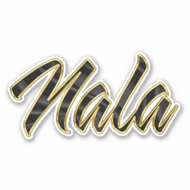 Pegatina Nala black gold Lettering Aufkleber Sticker (Anverso)