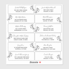 Pegatina Name and Address Typography for Wedding or Event