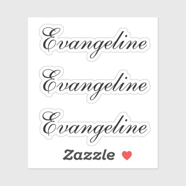 Pegatina Name Script (Hoja)