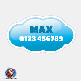 Pegatina Namensaufkleber Wolken | 6 Form -