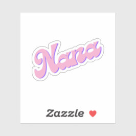 Pegatina Nana Pink Cursive Grandma Grammy