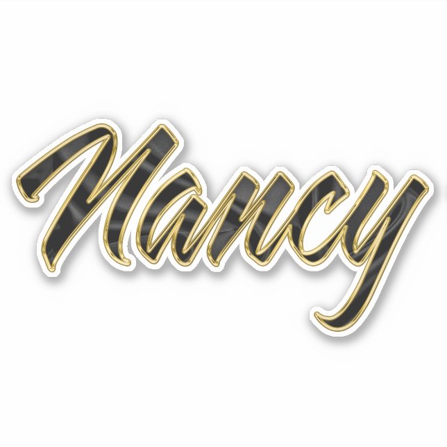 Pegatina Nancy black gold Lettering Aufkleber Sticker (Anverso)