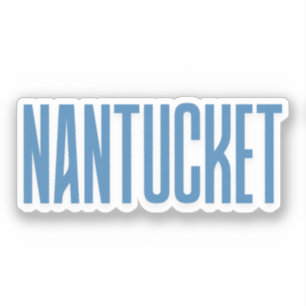 Pegatina Nantucket Azul Nantucket Massachusetts