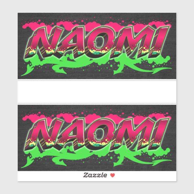Pegatina Naomi Vorname Name Graffiti Aufkleber Sticker (Hoja)