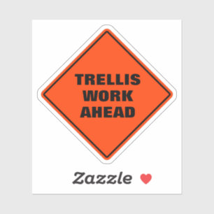 Pegatina Naranja advertencia señalización de ruta regalo pa