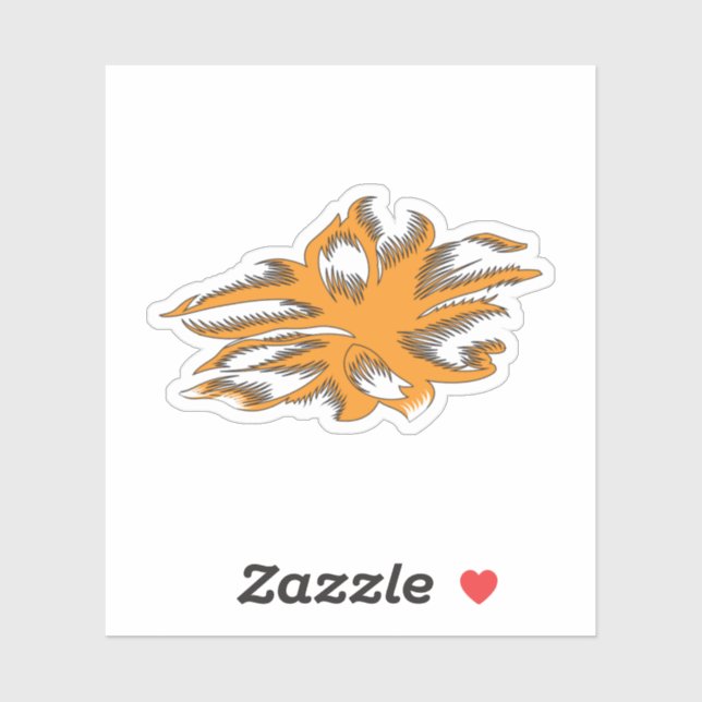 Pegatina Naranja amarillento, decorativo amarillo anaranjad (Hoja)