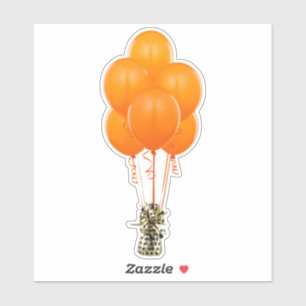 Pegatina naranja Balloons