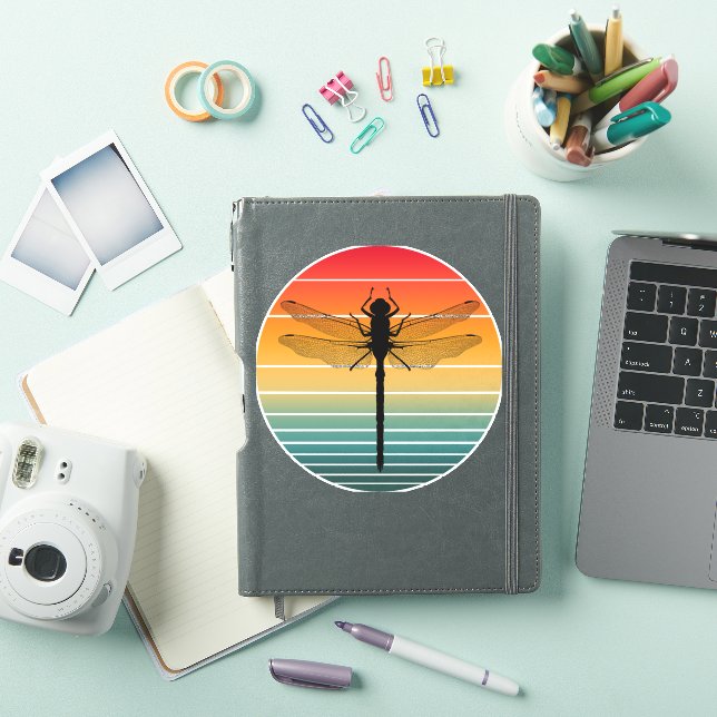 Pegatina Naranja de acuarela Dragonfly amarillo Dragon Fly (Funda para iPad)