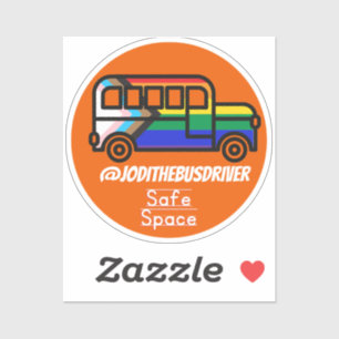 Pegatina Naranja de espacio seguro