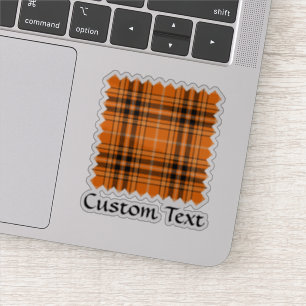 Pegatina Naranja de Halloween Tartan