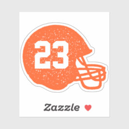 Pegatina Naranja de números personalizados del casco del eq