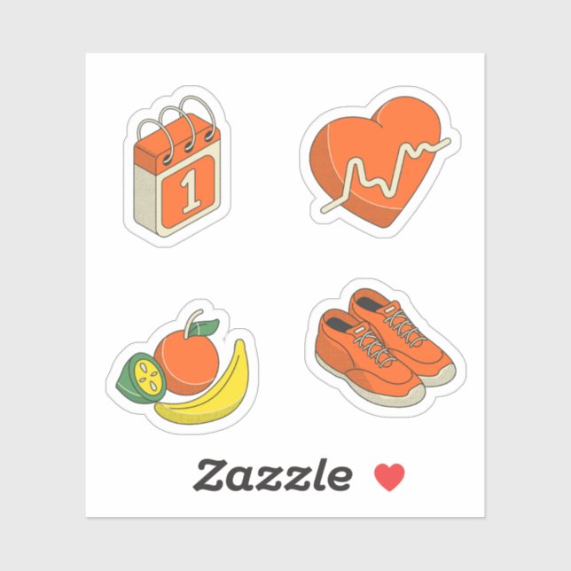 Pegatina Naranja de Scrapreserve para entrenadores de ilust (Hoja)