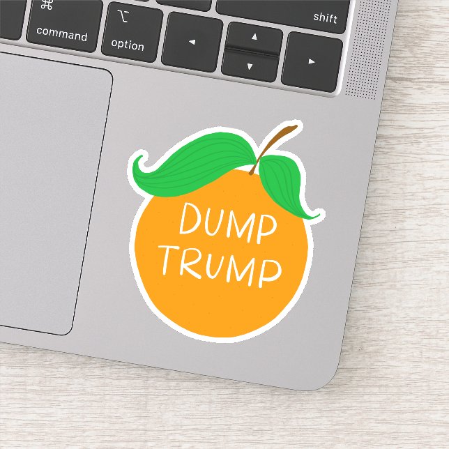 Pegatina Naranja de Trump Personalizado de corte de vinilo  (Detalle)