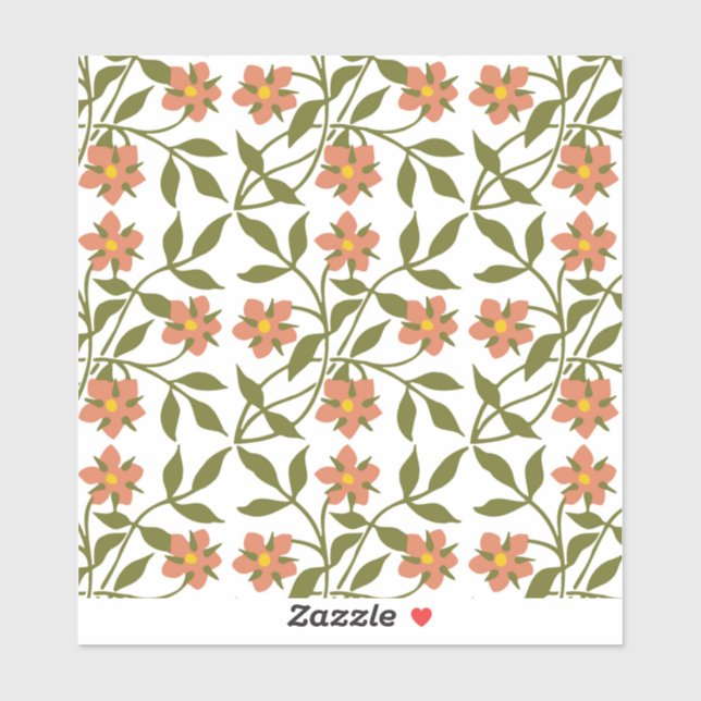 PEGATINA naranja FLOWERS (Hoja)