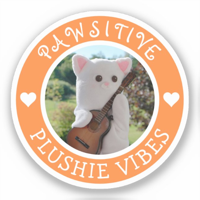 Pegatina Naranja kawaii lindo plástico de vídeo (Anverso)