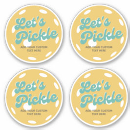 Pegatina Naranja Pickleball Vamos a robar texto personaliza