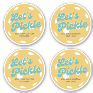Pegatina Naranja Pickleball Vamos a robar texto personaliza
