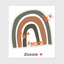Pegatina Naranja verde: El arcoiris bohemio personalizado #