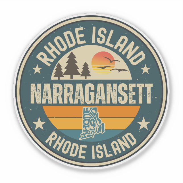 Pegatina Narragansett, Rhode Island (Anverso)