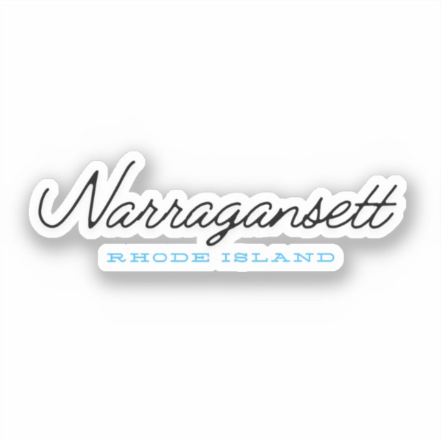 Pegatina Narragansett Rhode Island (Anverso)