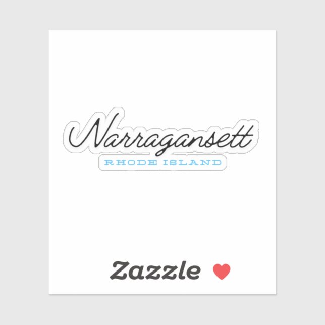 Pegatina Narragansett Rhode Island (Hoja)