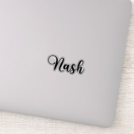 Pegatina Nash Name - Caligrafía manuscrita