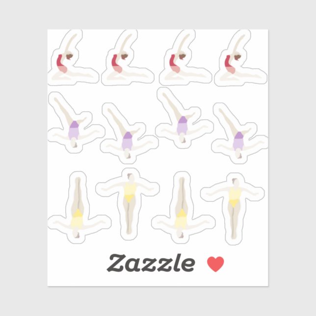 Pegatina Natación artística (Hoja)