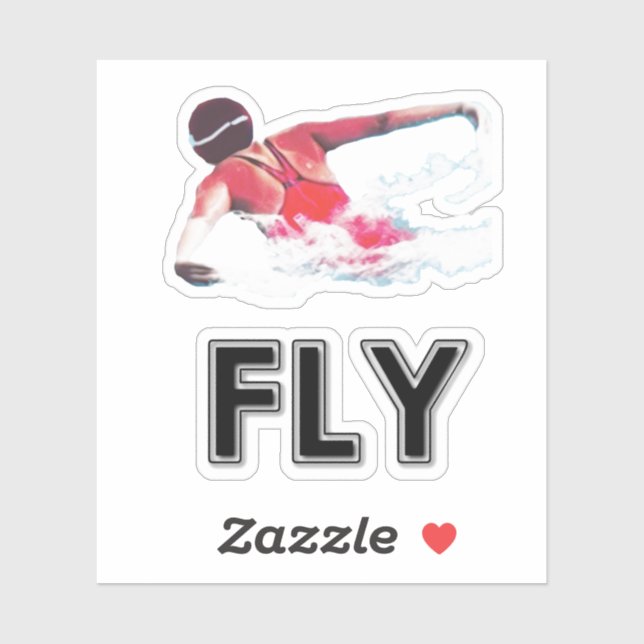 Pegatina Natación de mariposa (Hoja)