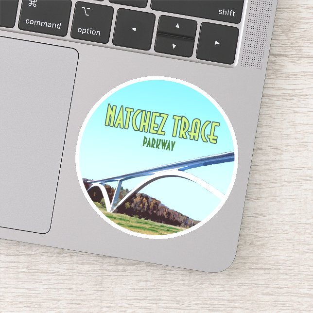 Pegatina Natchez Trace Parkway Tennessee Mississippi (Detalle)