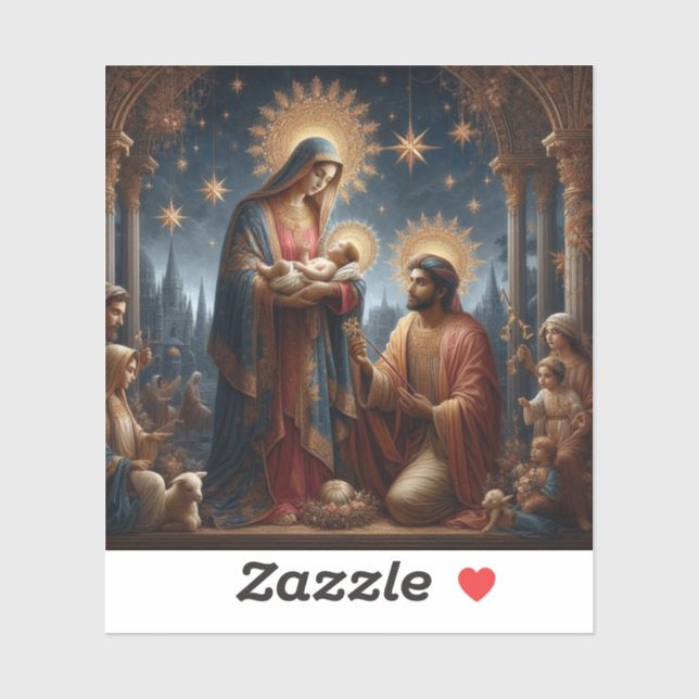 Pegatina Natividad (Hoja)