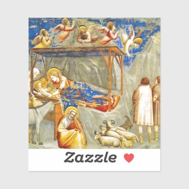 Pegatina Natividad Nacimiento de Jesús (Hoja)