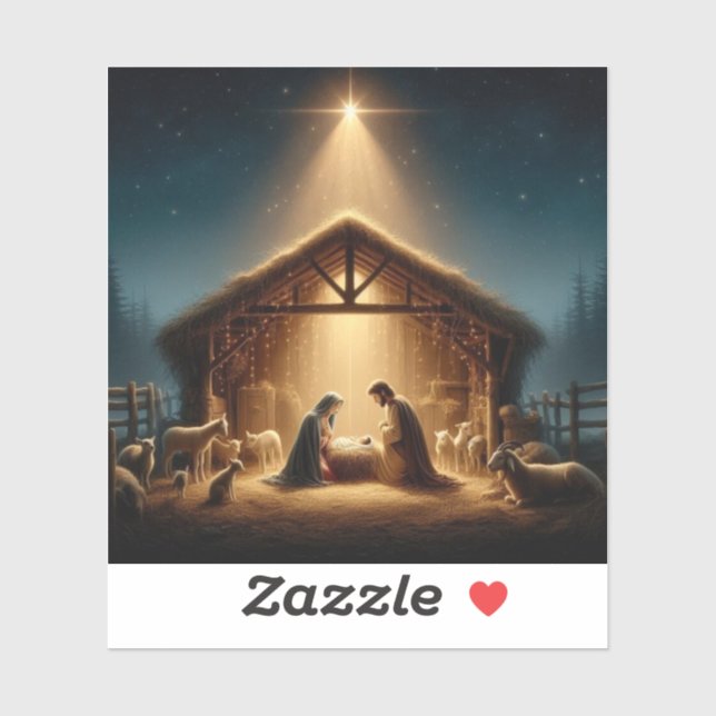 Pegatina Nativity (Hoja)