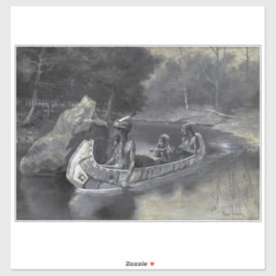 Pegatina Nativo Americano: Historia de Hiawatha Guerrero y 