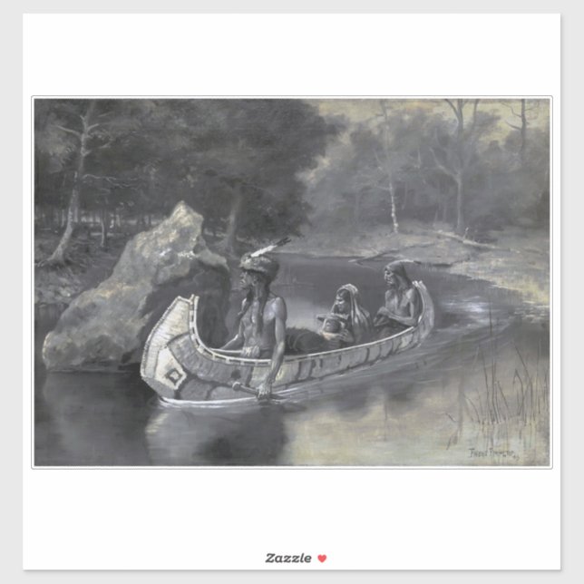 Pegatina Nativo Americano: Historia de Hiawatha Guerrero y  (Hoja)