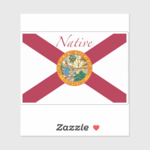 Pegatina Nativo de bandera de Florida
