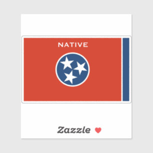 Pegatina Nativo de la bandera de Tennessee