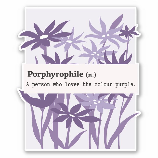 PEGATINA NATURALEZA DE FLORES PURPLE PORFIRÓFILA (Anverso)