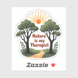 Pegatina Nature is my therapist - Wanderlust Sticker