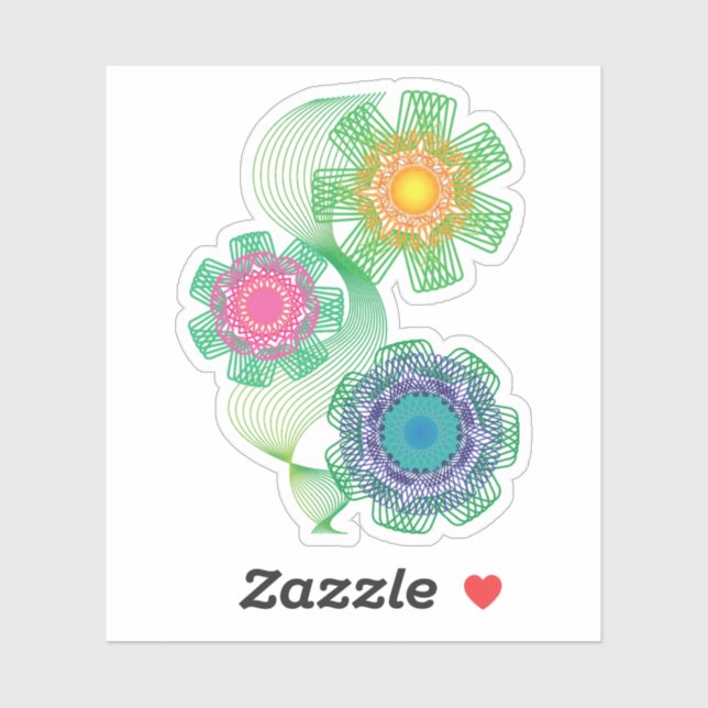 Pegatina Nature Shapes and Lines Patterns  (Hoja)