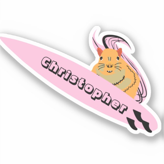 Pegatina Naughty Squirrel #139 Surfing (Anverso)