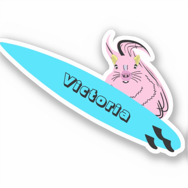 Pegatina Naughty Squirrel #1445 Surfing (Anverso)