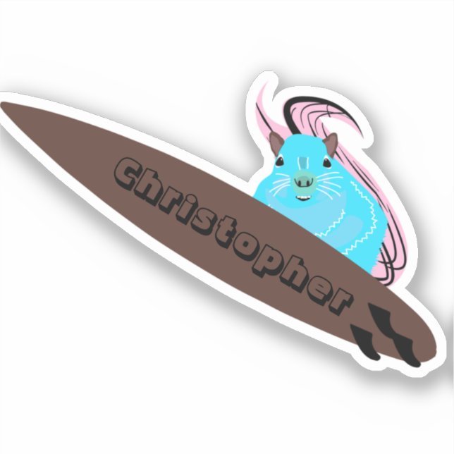 Pegatina Naughty Squirrel #160 Surfing (Anverso)