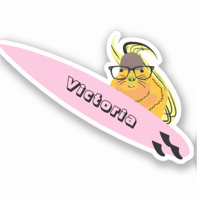 Pegatina Naughty Squirrel #1731 Surfing (Anverso)