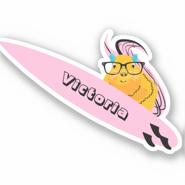 Pegatina Naughty Squirrel #1840 Surfing (Anverso)