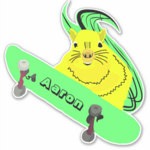 Pegatina Naughty Squirrel #184 Skateboarding