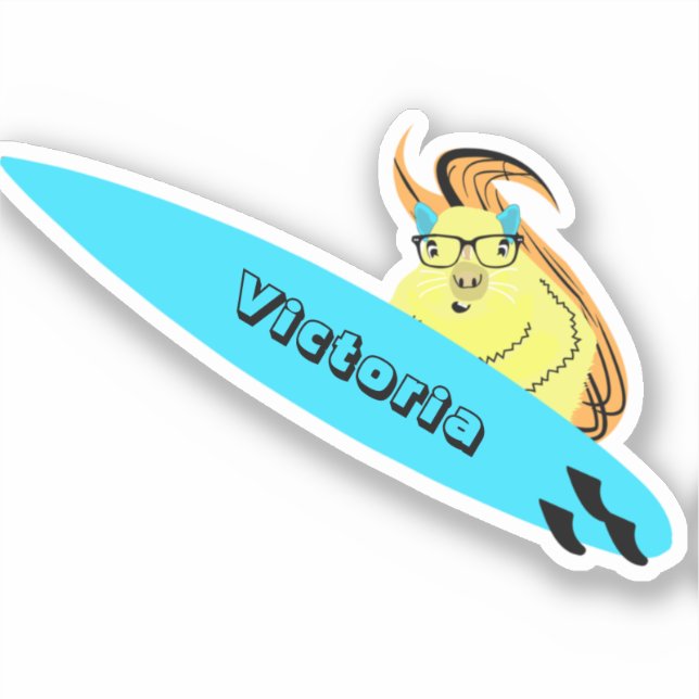 Pegatina Naughty Squirrel #1863 Surfing (Anverso)